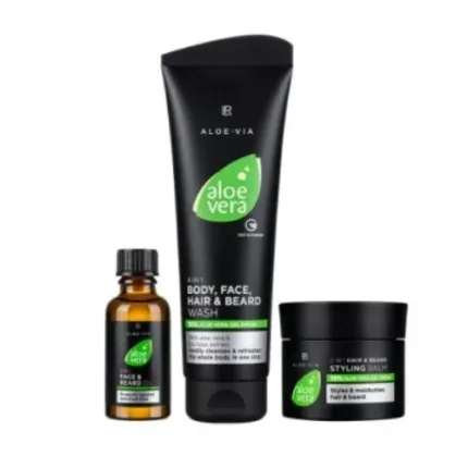 Set Cuidado Cuerpo Pelo y Barba Aloe Vera 20441